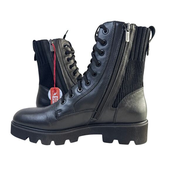 Pikolinos Boots Salamanca Ankle Womens EU39 Black Leather Side Zip & Lace US 8.5 - Picture 3 of 10